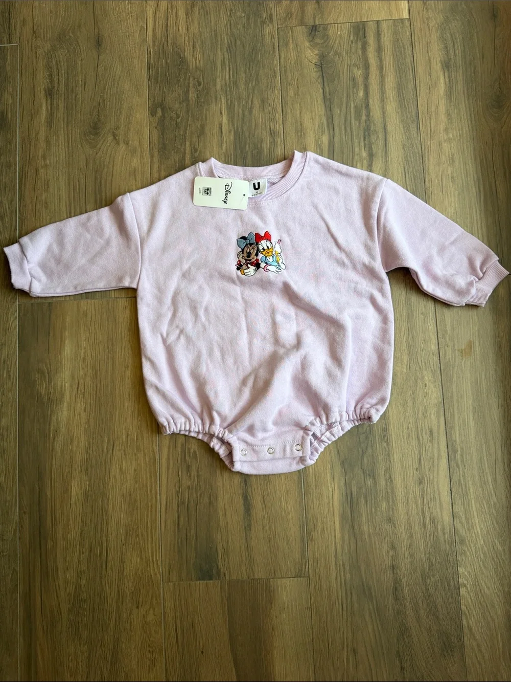 Light Purple Disney Character Embroidered Baby One-Piece Bodysuit